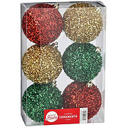 Destination Holiday Shatterproof Tinsel Ornaments - Red,Green & Gold