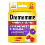 Dramamine All Day Less Drowsy Motion Sickness Relief Chewable Tablets - Raspberry