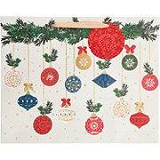 Destination Holiday Ornaments Horizontal Christmas Gift Bag, Large