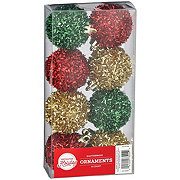 Destination Holiday Mini Tinsel Ornaments - Red, Gold & Green