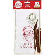 Destination Holiday Cellophane Treat Bags - Santa Merry Christmas