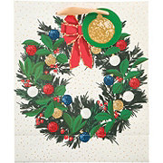 Destination Holiday Ornament Wreath Christmas Gift Bag, Medium