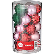 Destination Holiday Shatterproof Ball Ornaments - Red, Pink, White & Green