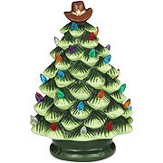 Destination Holiday Cowboy Light Up Ceramic Christmas Tree