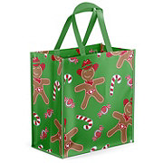 Destination Holiday Cowboy Gingerbread Reusable Christmas Shopping Bag, Small