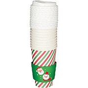 Destination Holiday Striped Paper Christmas Coffee Cups & Lids