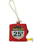 Destination Holiday Tape Measure Glass Christmas Ornament