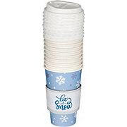 Destination Holiday Let It Snow Paper Christmas Coffee Cups & Lids