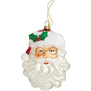 Destination Holiday Classic Santa Glass Christmas Ornament