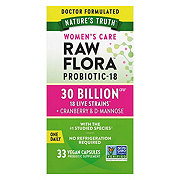 Nature's Truth Women's Care Raw Flora Probiotic-18 Vegan Capsules