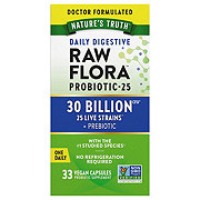 Nature's Truth Daily Digestive Raw Flora Probiotic-25 Vegan Capsules