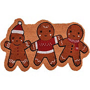 Destination Holiday Gingerbread Men Diecut Coir Christmas Doormat