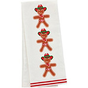 Destination Holiday Christmas Kitchen Towel - Cowboy Gingerbread Men