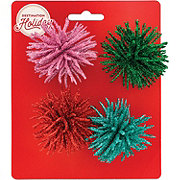 Destination Holiday Mini Christmas Ornaments - Glitter Pom Poms