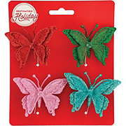 Destination Holiday Mini Christmas Ornaments - Glitter Butterflies