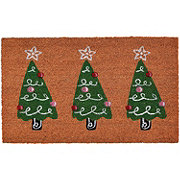 Destination Holiday Three Trees Coir Christmas Doormat