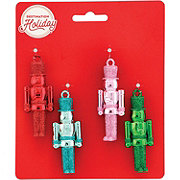 Destination Holiday Mini Christmas Ornaments - Glitter Nutcrackers