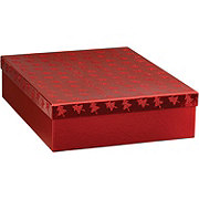 Destination Holiday Red Metallic Christmas Gift Box, Large