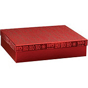 Destination Holiday Red Metallic Christmas Gift Box, Medium