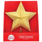 Destination Holiday Metal Star Christmas Tree Topper - Gold