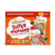 Happy Tot Organic Super Morning Pouch Variety Pack - Fruit Yogurt & Grain Blend