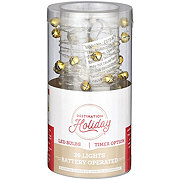 Destination Holiday Gold Bell Battery Operated LED Christmas Garland Lights