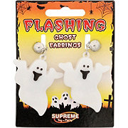 Supreme Toy & Party Halloween Flashing Light Up Earrings - Ghosts