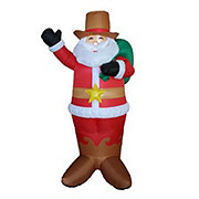 Destination Holiday Cowboy Santa Christmas Inflatable