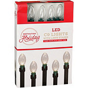 Destination Holiday C9 LED Christmas Lights & Yard Stakes - Warm White