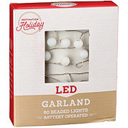 Destination Holiday Garland Beaded LED Christmas Lights - Warm White