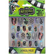 Townley Beetlejuice Halloween 3D Press-On Nails