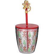 Destination Holiday Cowboy Gingerbread Christmas Tumbler & Straw Topper