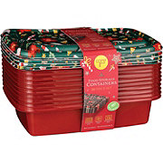 Core Kitchen Christmas Food Storage Containers - Poinsettias