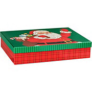 Destination Holiday Vintage Santa Christmas Gift Box, Large