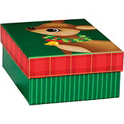 Destination Holiday Vintage Reindeer Christmas Gift Box, Small