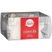 Destination Holiday Angel Shape Unscented Christmas Candles - White, 4 pk