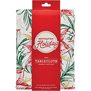 Destination Holiday Christmas PEVA Tablecloth - Poinsettias