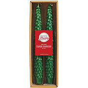 Destination Holiday Christmas Tree Taper Candles - Green, 2 pk