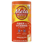 Metamucil Fiber + Vitamins Sparkling Fiber Powder - Citrus
