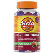 Metamucil Fiber + Probiotic No Sugar Added Gummies - Strawberry Kiwi & Blackberry