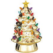 Destination Holiday Light Up Ceramic Christmas Tree - Gold