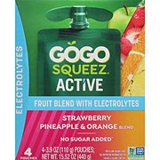 GoGo squeeZ Active Electrolyte Strawberry Pineapple Orange