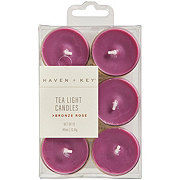 Haven + Key Scented Tea Light Candle Set - Bronze Rose