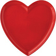 Destination Holiday Heart Shaped Ceramic Valentine's Platter - Red