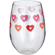 Destination Holiday Scalloped Heart Stemless Valentine's Glass