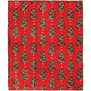 Destination Holiday Christmas Throw Blanket - Red Christmas Trees