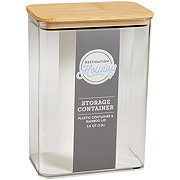 Destination Holiday Plastic Storage Container with Bamboo Lid