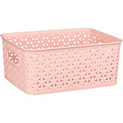 Destination Holiday Plastic Storage Bin - Pink, Small