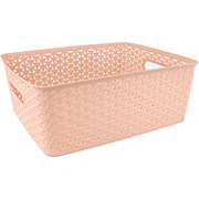 Destination Holiday Plastic Storage Bin - Pink, Medium