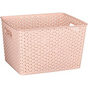 Destination Holiday Plastic Storage Bin - Pink, Large